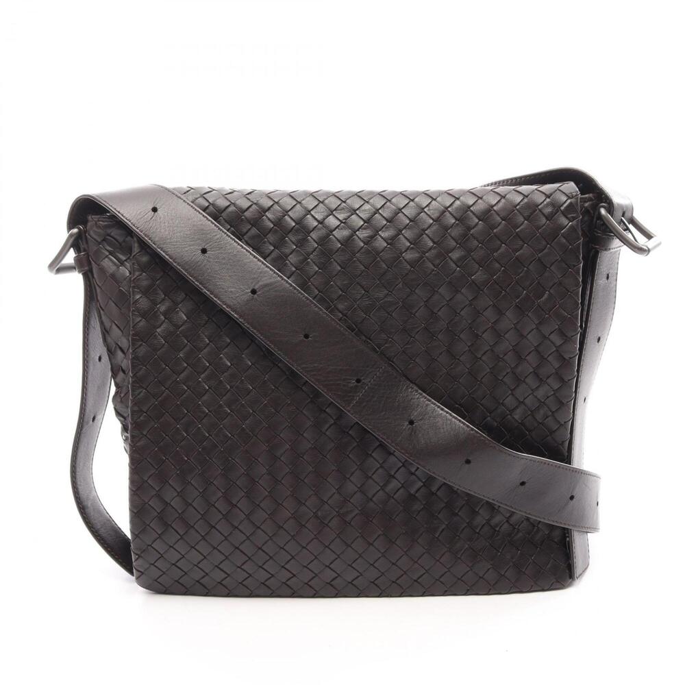 Bottega Veneta Intrecciato Shoulder Bag/Handbag, Leather, Men's, Brown